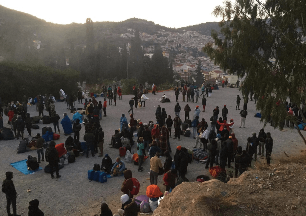 transfert de la jungle de Smoas, Vathy au nouveau camp prison de Zervou, en Grèce, migrants, réfugiés, demandeurs d'asile