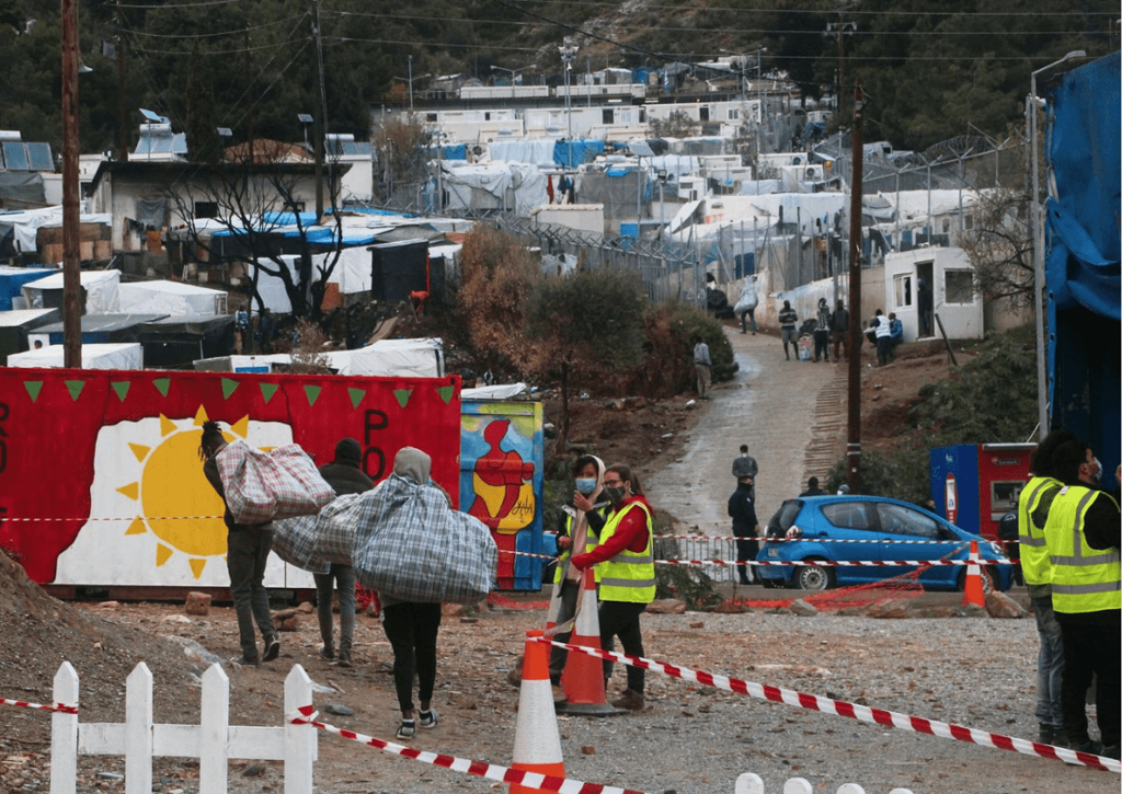 Camp de réfugiés sur l'île de Samos en Grèce