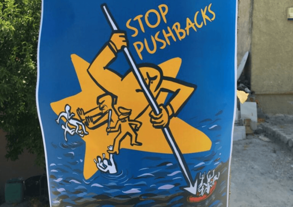 Affiche stop push-back